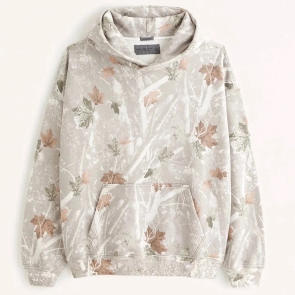 Abercrombie white camo hoodie